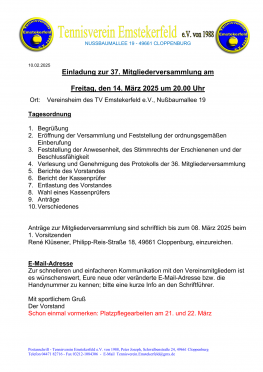 Mitgliederversammlung 2025